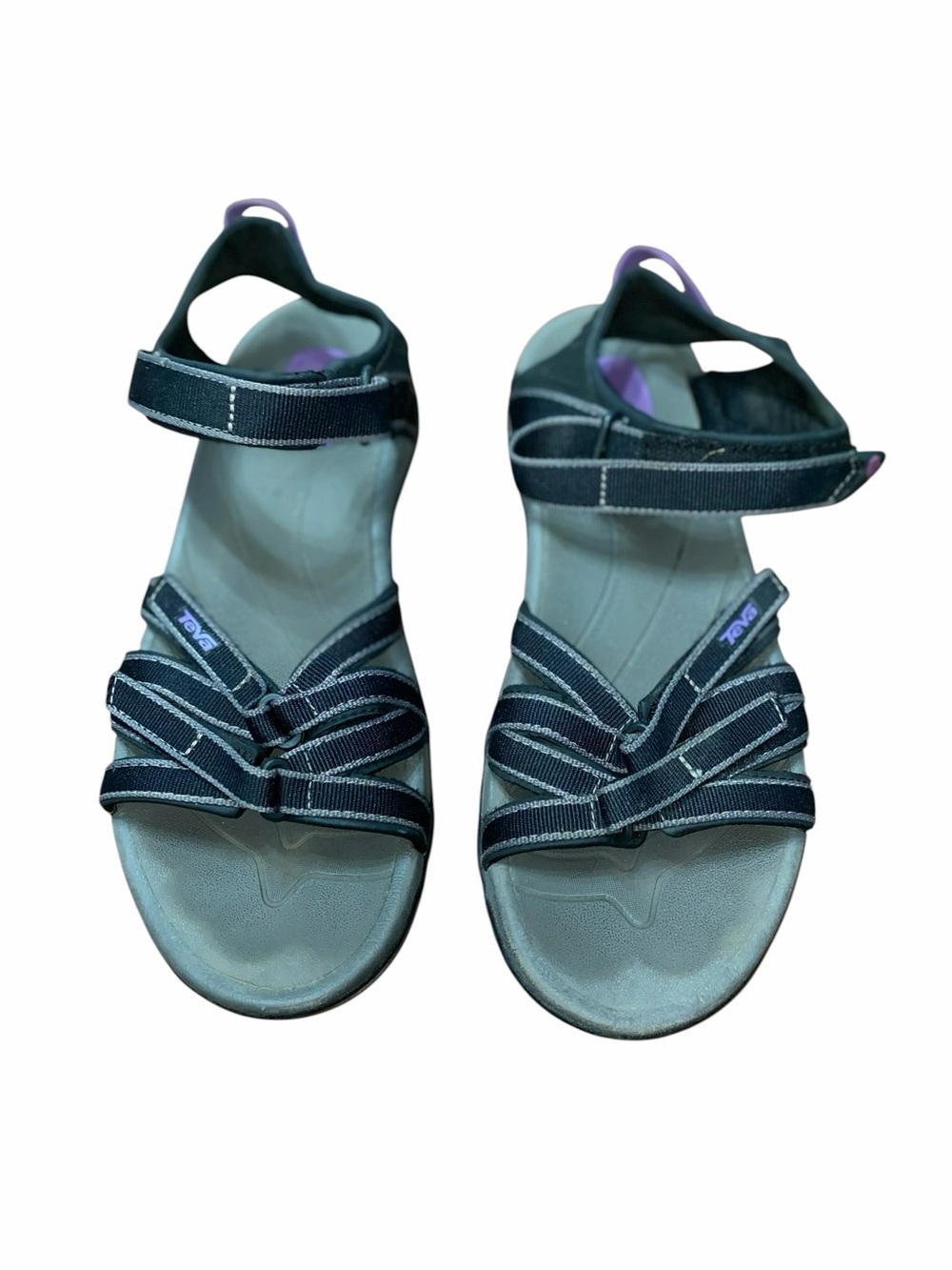 Teva Black Sport Hiking Sandals Purple Accents Women’s Size 10 / EU 41